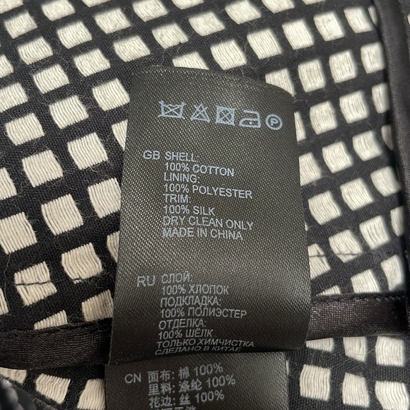 Reiss Checked Grid Pattern A Line Fit Flare Dress Black White sleeveless 4 - Picture 10 of 12